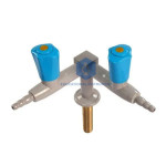 Gas Tap, Euro, 2 Way 90°, for Pharma & Lab